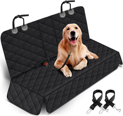 Dog Car Seat Cover, Back Seat Cover for Dogs Pet Car Seat Protector Waterproof Bench Car Seat Cover, Non-Slip Reat Seat Cover Fits Middle Armrest for Most Cars Trucks Suvs - Black Í